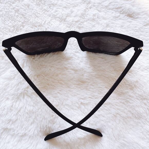 Ora Black Angular Frame Sunglasses - Picture 9 of 11